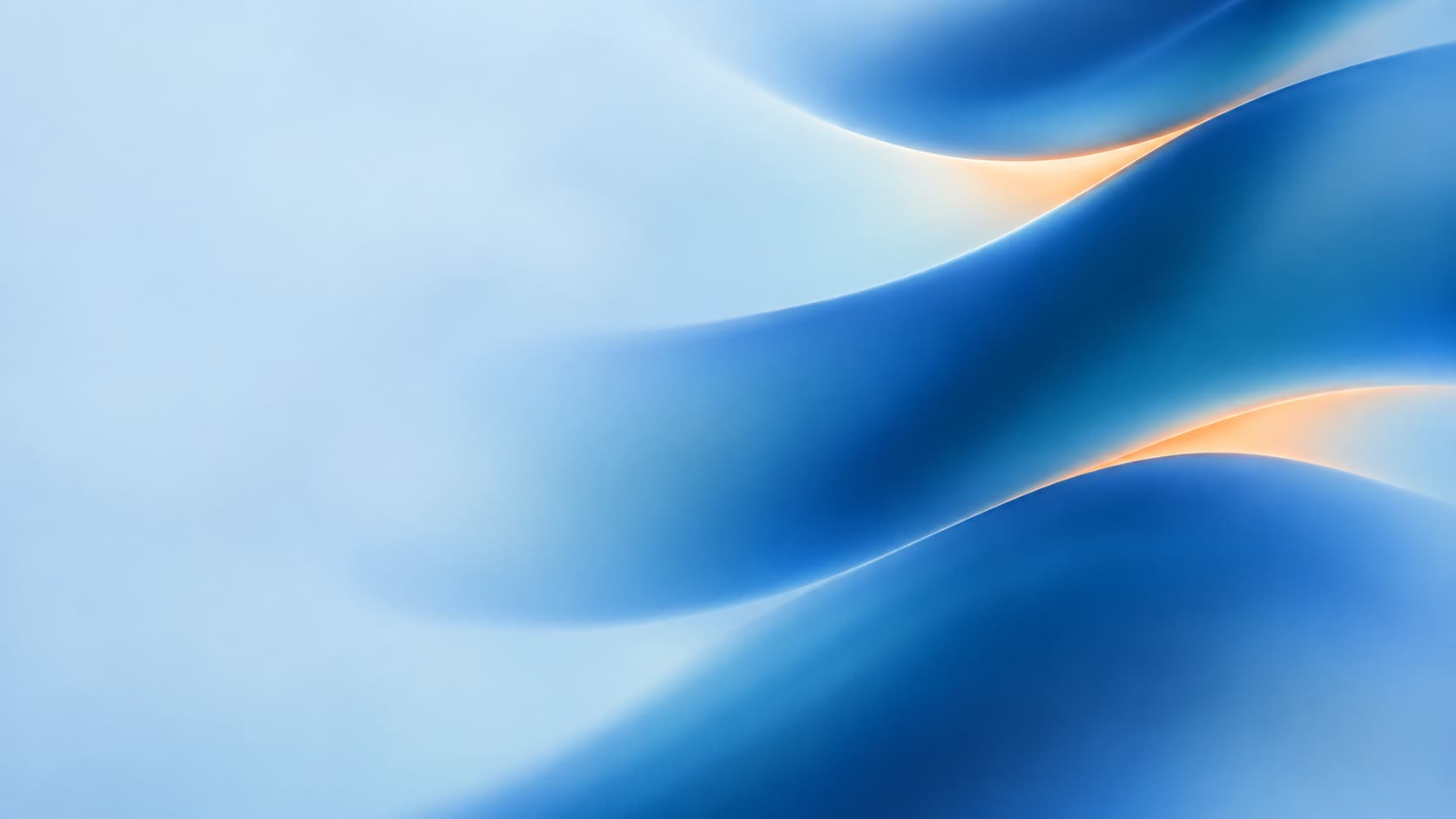 Separate blue optical intervals joining a continuous teal diagonal with one warm accent.