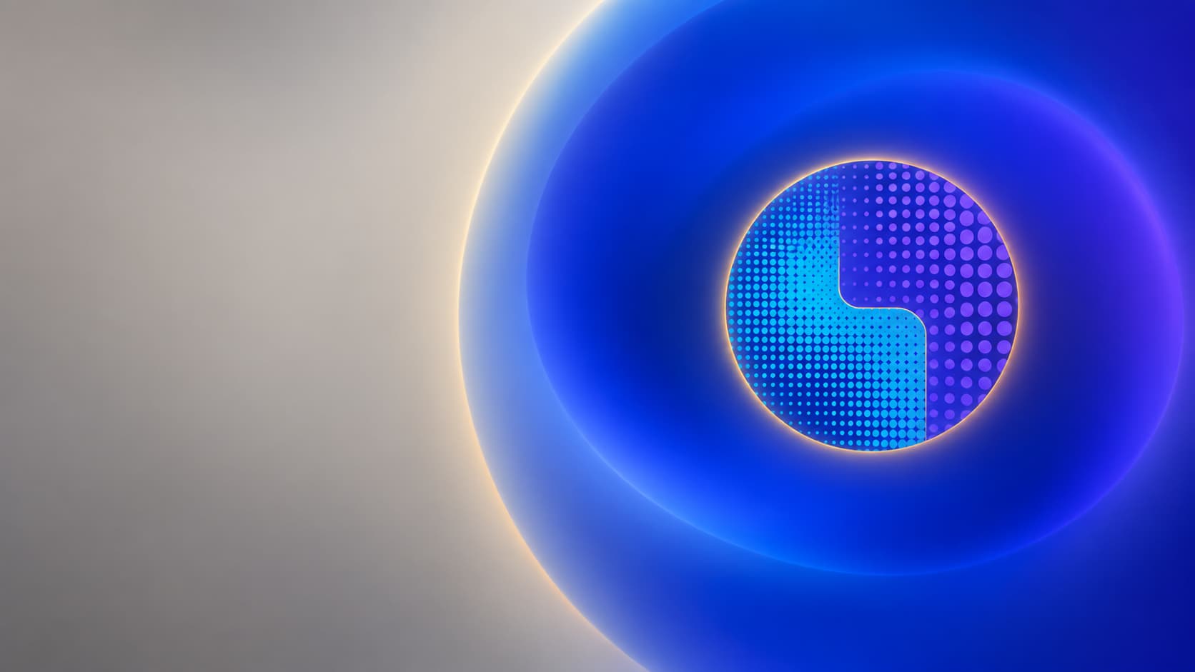 A large blue pattern preserves a finer source pattern within its optical depth.