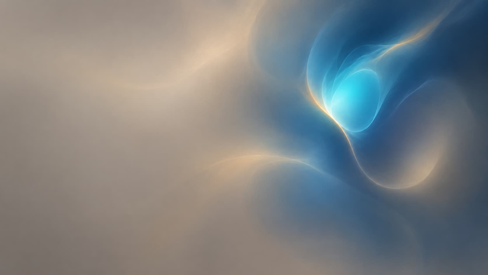 One cyan impression remains clear while neighbouring blue and warm-grey impressions fade.
