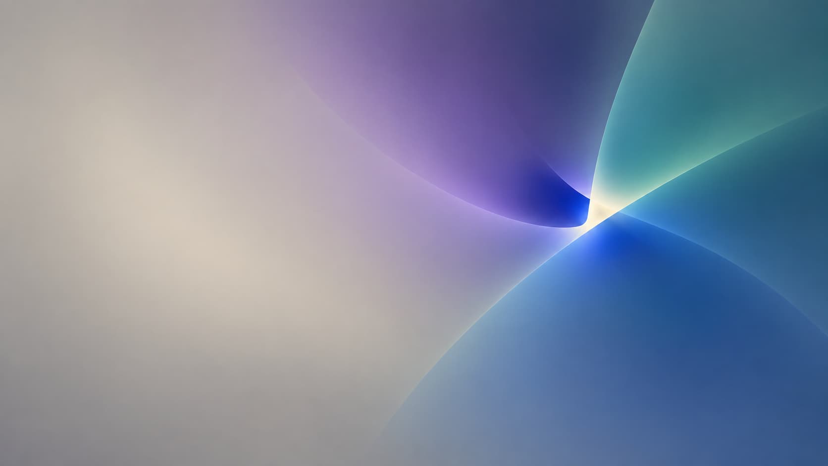 Violet, teal and blue optical demands meet at a sharply defined ivory interval.