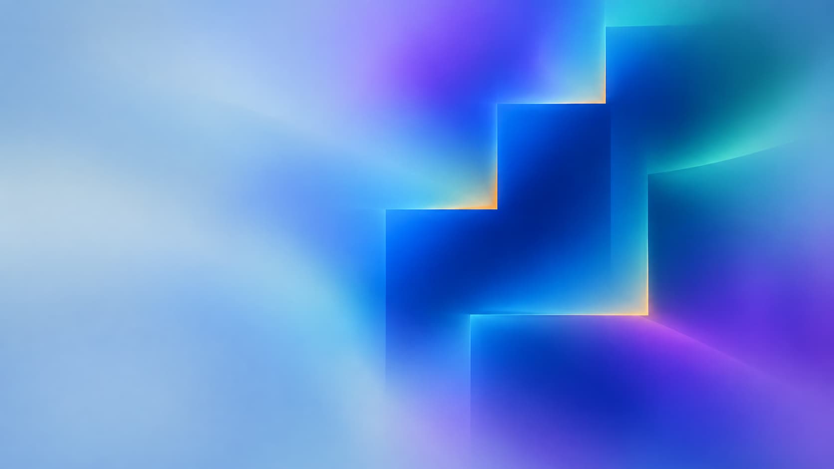 A stable stepped cobalt core remains clear while softer surrounding blue and violet exposures shift.