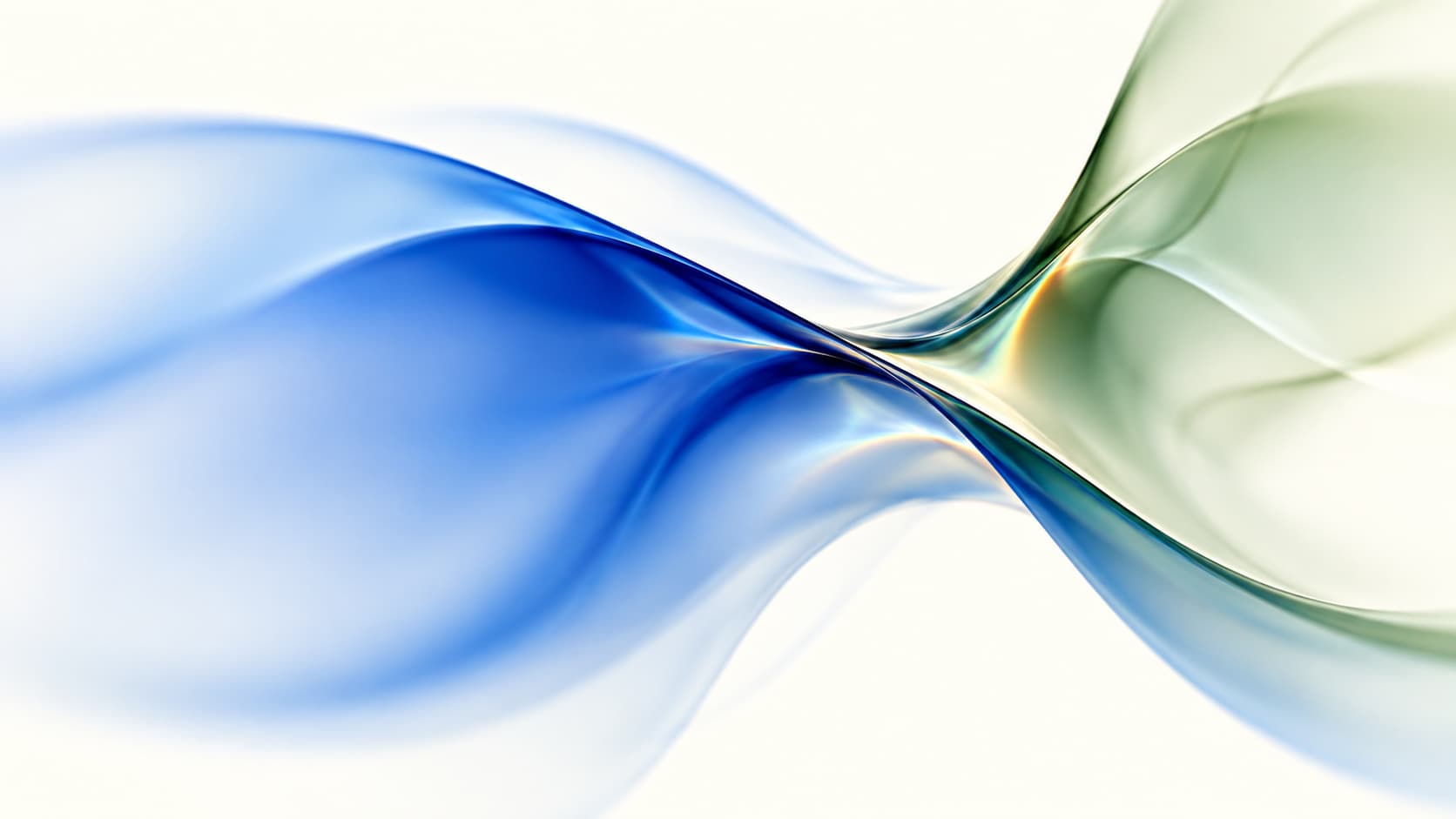 Broad blue and sage bands form a new rhythm as a duplicate fades.
